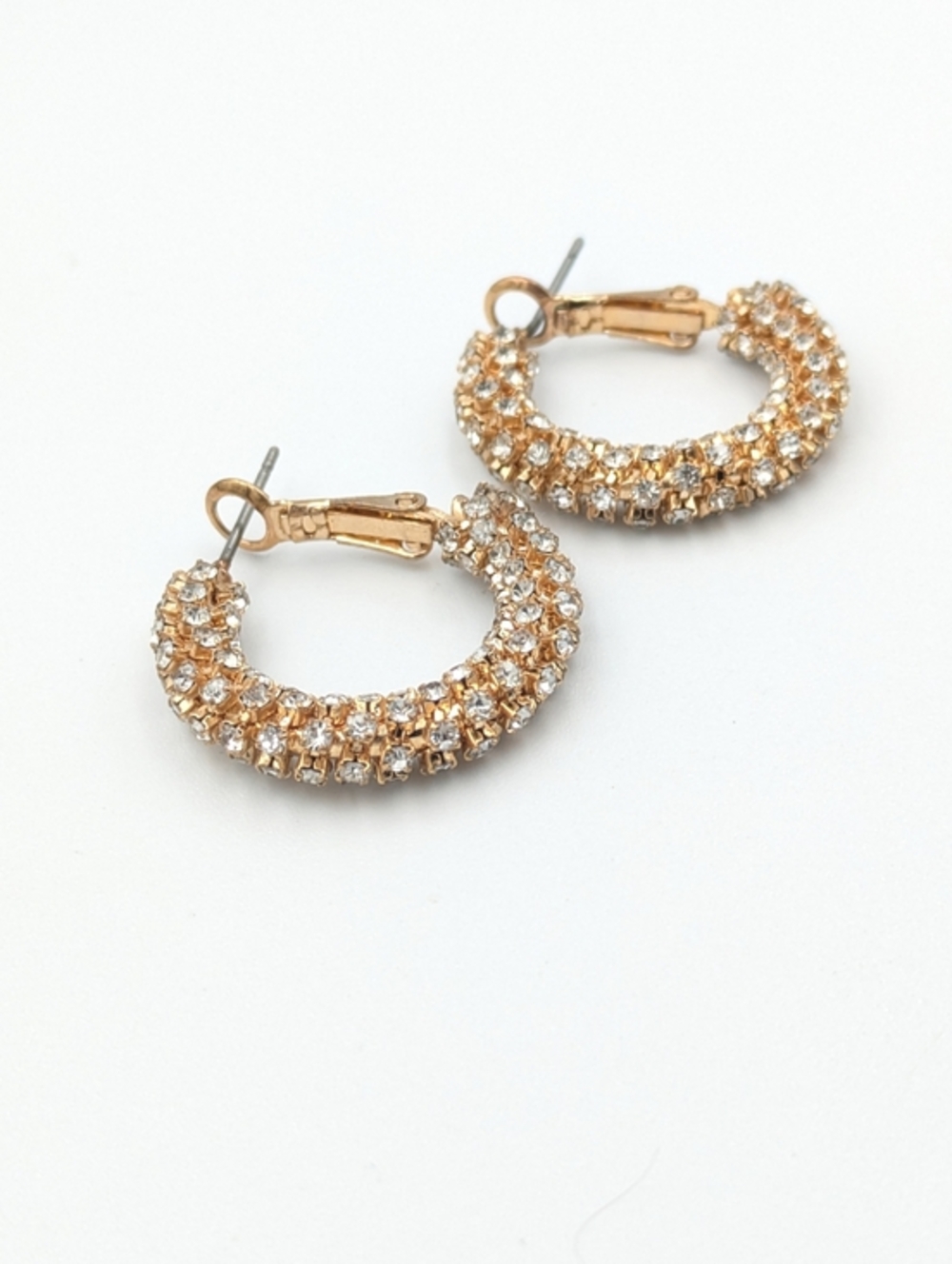 4/24$   Rhinestone sparkly hoop earrings costume